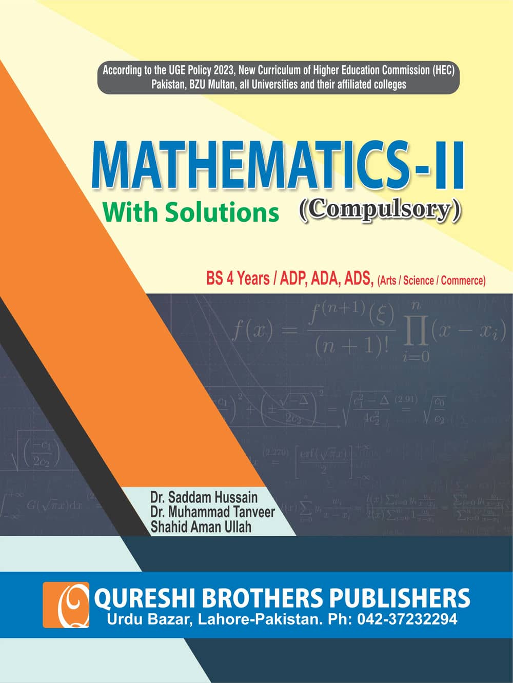 Mathematics-II with Solutions BS 4 years